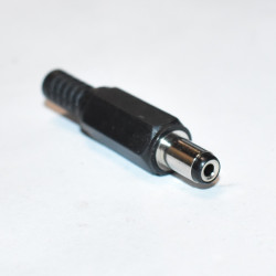 DC stik med kabelbeskyttelse - 2,1 x 5,5mm - DC-stik - lavvolt - discosupport.dk