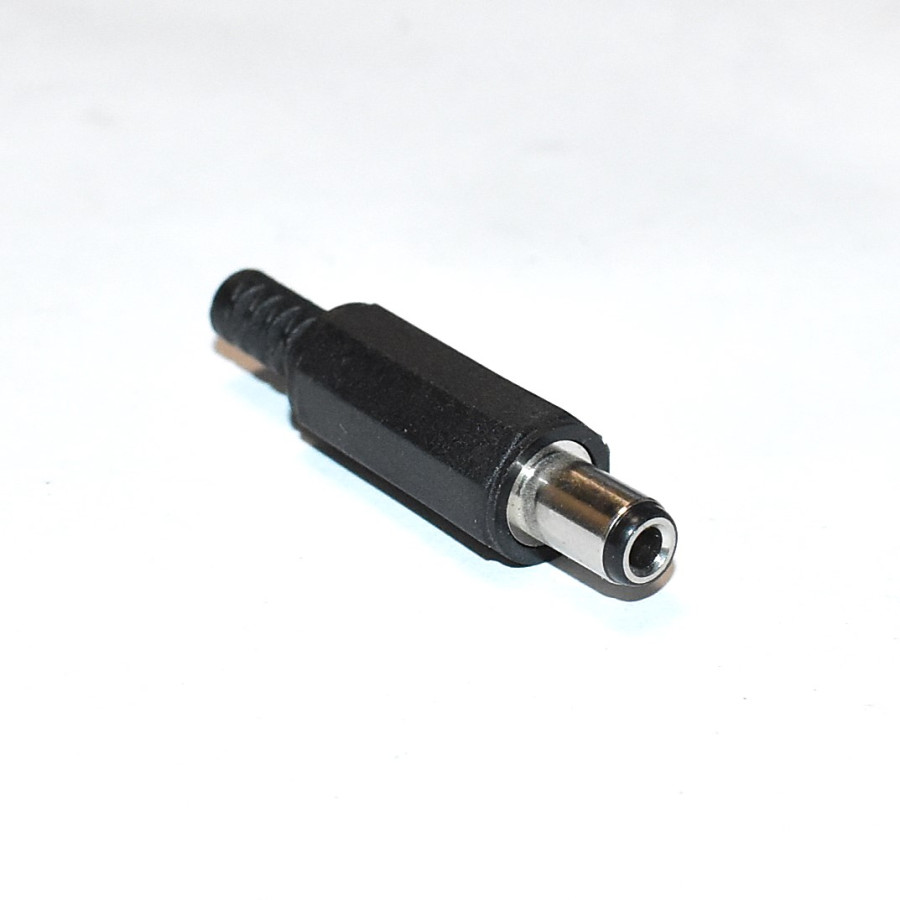 DC stik med kabelbeskyttelse - 3,1 x 6,3mm - DC-stik - lavvolt - discosupport.dk