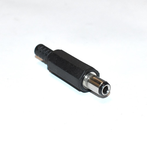 DC stik med kabelbeskyttelse - 3,1 x 6,3mm - DC-stik - lavvolt - discosupport.dk