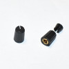 Drejeknap Sort til 4mm aksel - Ø10x15mm - discosupport.dk