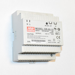 12V Transformer til DIN-skinne - 4,5Amp - 54W - DR-60-12 -Strømforsyning 230VAC - 12VDC - discosupport.dk