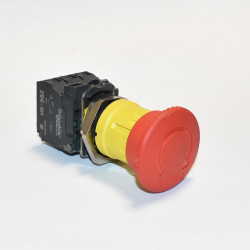 NØDSTOP Ø40 RØD - 1xNO+2xNC - Schneider Electric XB4BS84441 - discosupport.dk