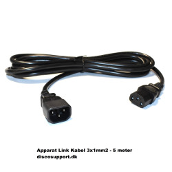 Apparat Link Kabel 3x1mm2 - 5 meter - discosupport.dk