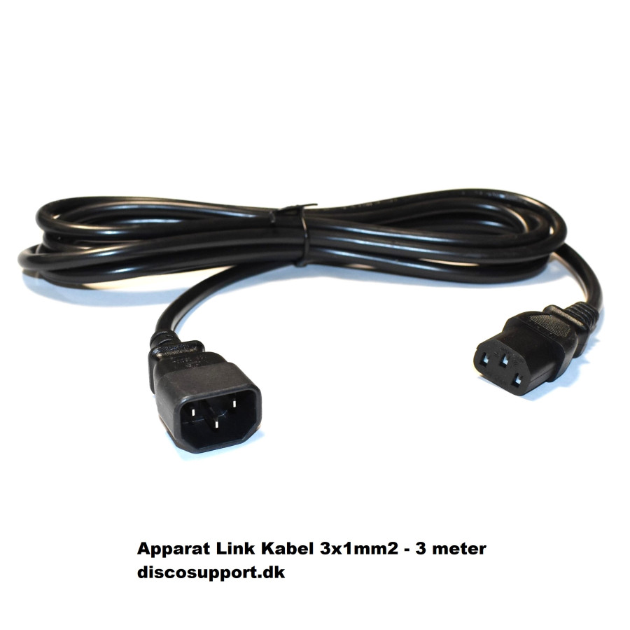 Apparat Link Kabel 3x1mm2 - 3 meter - discosupport.dk