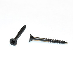 4x40mm Sort galvaniseret Spånpladeskrue UH PZ2 Spunskrue - discosupport.dk