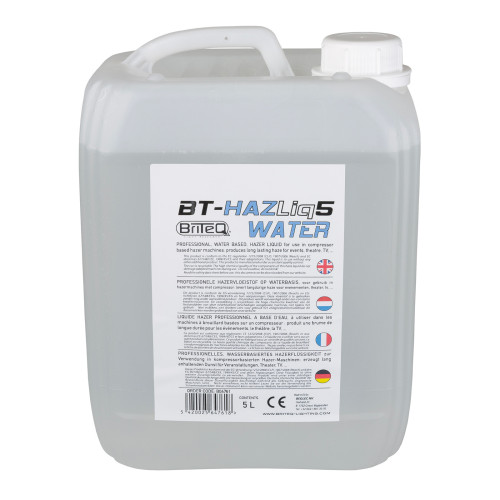 Hazer Væske Vandbaseret BT-HAZLIQ5 WATER - 5 Liter - discosupport.dk