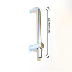 Møbelgreb Mat Chrom Ø8mm - Justerbar 64-96mm - discosupport.dk