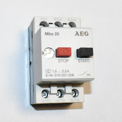 AEG Mbs 25 Motorværn - 1,6-2,5A - 3 faset - 910-201-206 - discosupport.dk