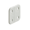 40mm Plasthængsel - Hvid - 40x40mm - ledløst campingvognshængsel - discosupport.dk