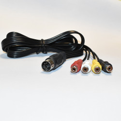 DIN Han til 4x Phono RCA Hun Adapter-kabel - 1,2M - discosupport.dk