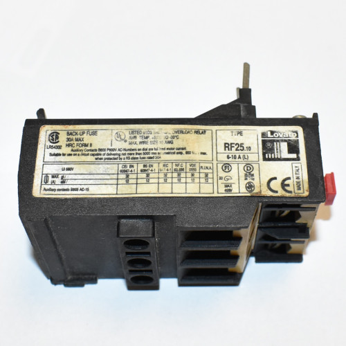Lovato 11RF2510 Termorelæ 6-10A til kontaktor - Brugt - discosupport.dk