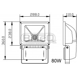 Briteq LED Projektør 80 Watt (6400lm)