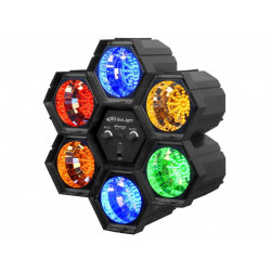 Køb LED Løbelys med 6 LED lamper - Musik styret Six Light MK2 - Hjemme Disco