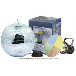 Spejlkuglesæt 30 cm - Discokugle - Komplet sæt - Køb BILLIGT hos discosupport.dk!