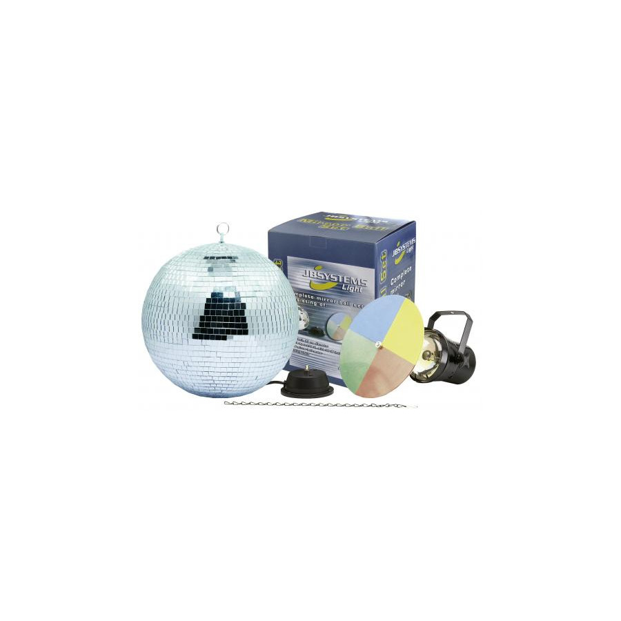 Spejlkuglesæt 30 cm - Discokugle - Komplet sæt - Køb BILLIGT hos discosupport.dk!