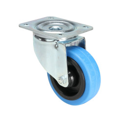 Tente hjul uden bremse Blå 100mm erstattes af D1-30 Guitel hjul som tåler større belastning