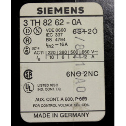 Siemens 62E kontakter (Brugt) - 240V