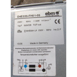 230 Volt EbmPapst 1130 Watt - Model:D4E225-FH01-05 Centrifugal Blæser