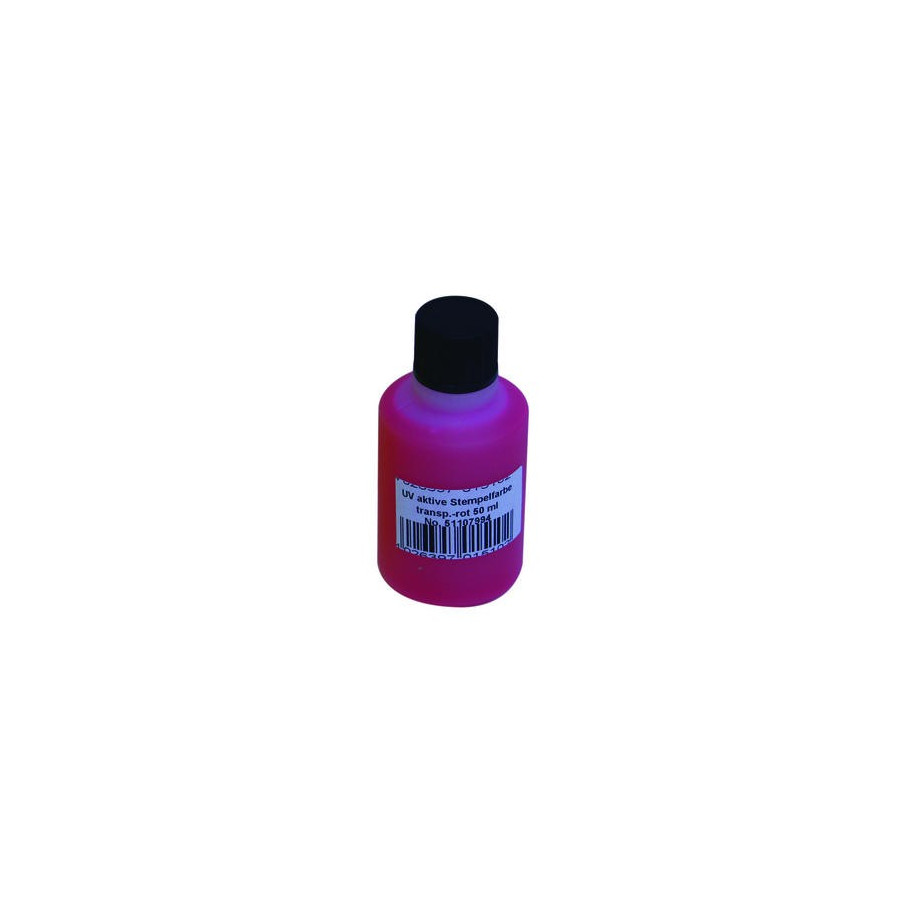 UV Stempelvæske - Transperant Rød 50ml