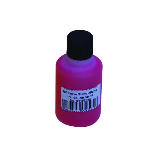 UV Stempelvæske - Transperant Rød 50ml