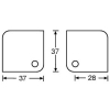 Plant hjørne til Flightcase til 22mm lister - 37x37x37mm - Pris pr Stk