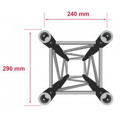 29x29cm Briteq AluTruss 0,5m Firkant - Tag et kig på discosupport.dk og find alt dit truss til scener og messestande!