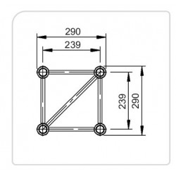 29x29cm Briteq AluTruss 0,5m Firkant - Tag et kig på discosupport.dk og find alt dit truss til scener og messestande!