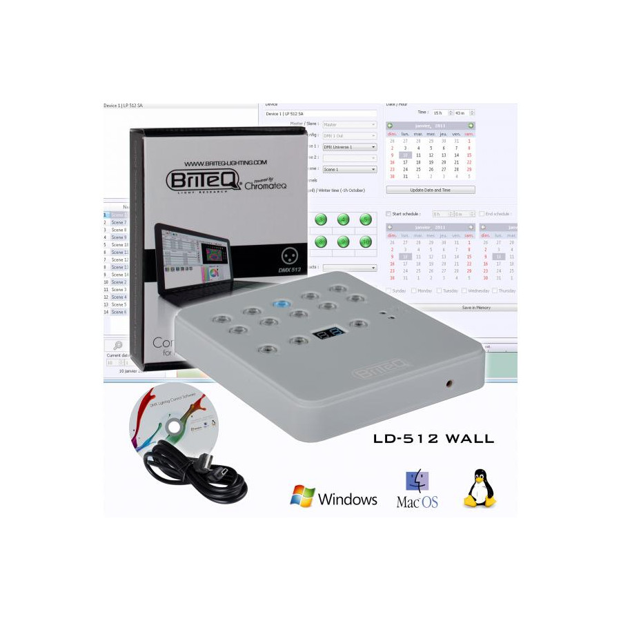 Briteq LD-512 Wall - DMX software til PC - DMX Interface  