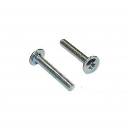 M4x20mm Blanke Skabsskruer med Fladt Hoved - discosupport.dk