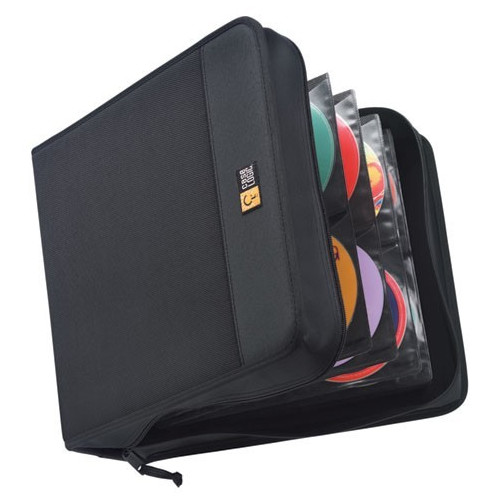 CD taske sort - Case Logic CDW32 Set forfra i åben tilstand
