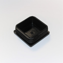 50x50mm Endeprop Sort Plast - Hulmål 42-48mm