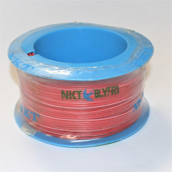 PVT - 1x0,75 mm2 - Rød ledning - 100m