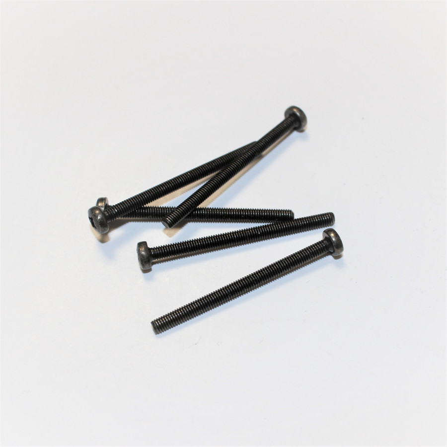 M3x40mm Sort galvaniseret maskinskrue PZ1 panhoved - discosupport.dk