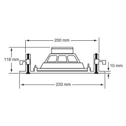 Audiophony CHP620 - 100V - 10W / 20W Vådrumshøjtaler - Indbygningshøjttaler - discosupport.dk