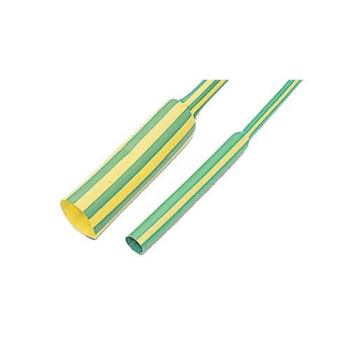 Køb dit 5mm krympeflex i gul - grøn - Jord billigt lige her 7,5kr pr. 60cm