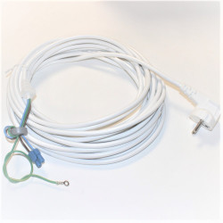 Hvid kabel - 3x1mm2 med Schuko 230V Stik - 10 Meter. Køb dine hvide kabler med schukostik online på discosupport.dk!