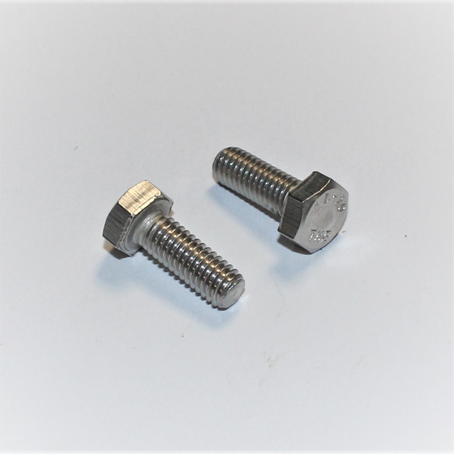 M8x20mm Rustfri Sætskrue A4-80 Syrefast DIN 933 - Fuldt Gevind - discosupport.dk