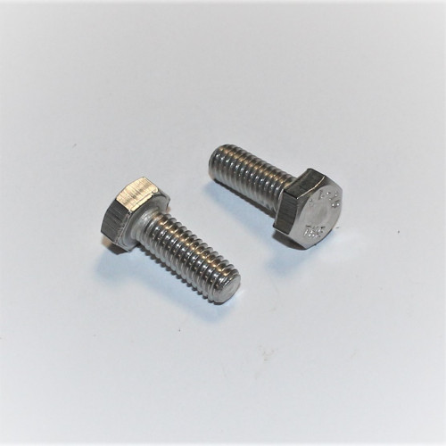M8x20mm Rustfri Sætskrue A4-80 Syrefast DIN 933 - Fuldt Gevind - discosupport.dk