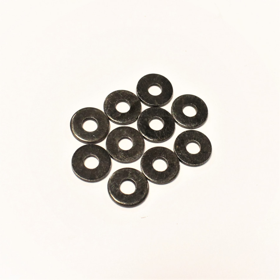 M4 Sort galvaniseret Spændeskive - Ø 12mm - Køb sorte skruer, skiver og møtrikker BILLIGT på discosupport.dk!