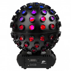 LED Globe - Spejlkugle effekt der lyser - Med mange farver. Bestil den online på discosupport.dk!