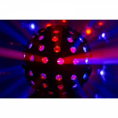 LED Globe - Spejlkugle effekt der lyser - Med mange farver. Bestil den online på discosupport.dk!