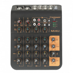 DJ Mixer - Mi4U - 4 Kanaler - 2 Mikrofoner 2 Stereo