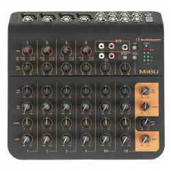 DJ Mixer - Mi6U - 6 Kanaler - 4 Mikrofoner 2 Stereo