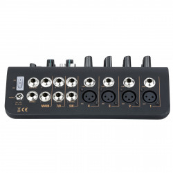 DJ Mixer - Mi6U - 6 Kanaler - 4 Mikrofoner 2 Stereo